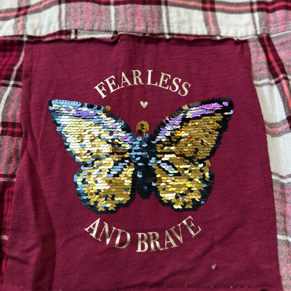 Fearless and Brave Women's Burgundy soft rayon Button Down Layer Shirt shacket